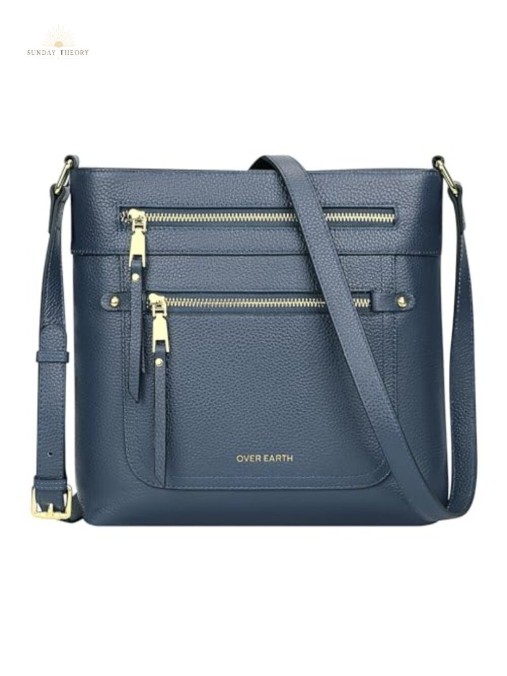 Genuine Leather Crossbody Bag with Multiple Pockets for Women